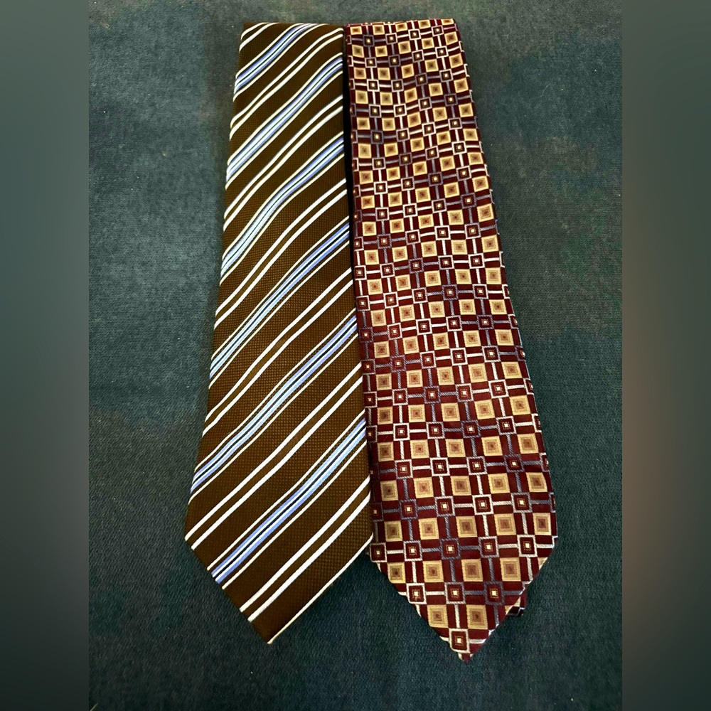 2-Packs Men’s Brown Neck Ties